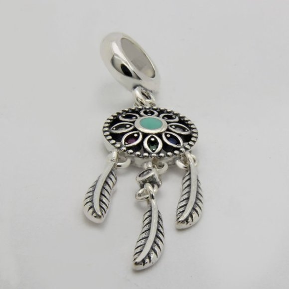 Dream Catcher Charm for Bracelets Sterling - Picture 2 of 3